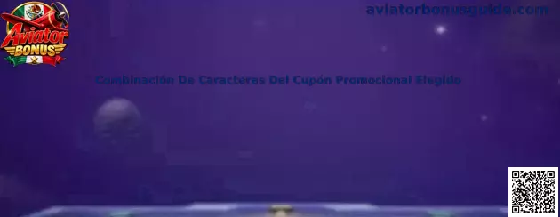 Combinación de caracteres de un cupón promocional elegido